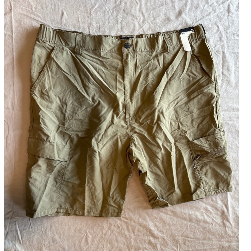 Wrangler ATG All Terrain Gear Mens Cargo Shorts Tan Khaki Ripstop Size 44 NEW